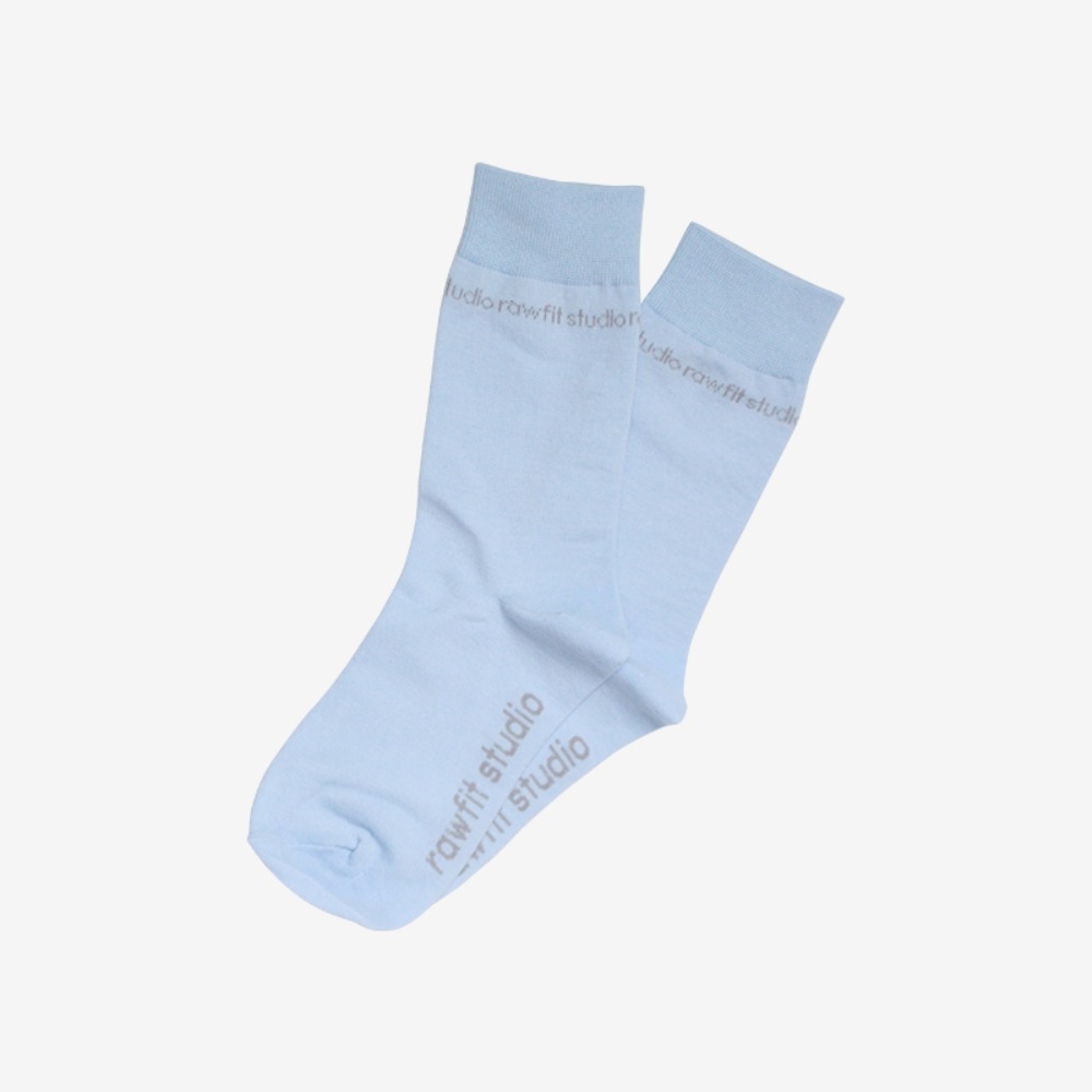 Fluffy Crew Socks / Blue
